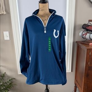 Indianapolis Colts Quarter-Zip Pullover Unisex XL Pockets